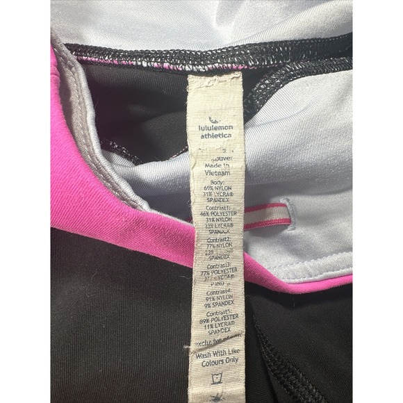 Lululemon‎ Run: Fast Track Short Size 2 Black / Groovy Nylon Lycra Spandex - Picture 6 of 10